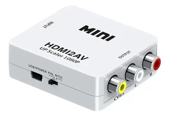 SHOPURUARA Mini Adaptador Conversor de Hdmi P/ Video RCA Av