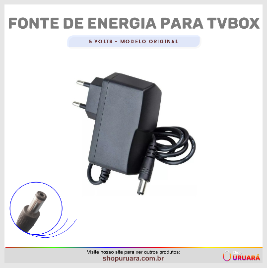 SHOPURUARA Fonte De Energia Alimentação Tv Box Speed Charger
