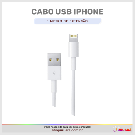 SHOPURUARA Cabo usb iphone 1m