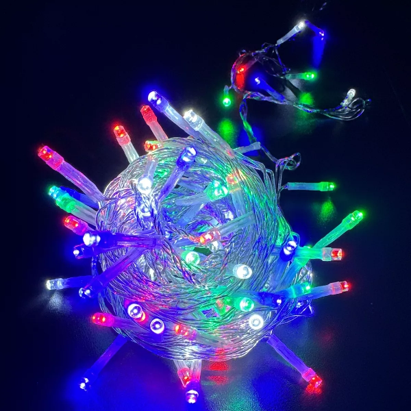 SHOPURUARA Cordão 100 Leds Pisca 10m Uso Externo Cor Das Luzes Colorido Rgb 110v Uruará-PA, URUARAINFO, SHOPURUARA, PRODUTOS EM URUARÁ